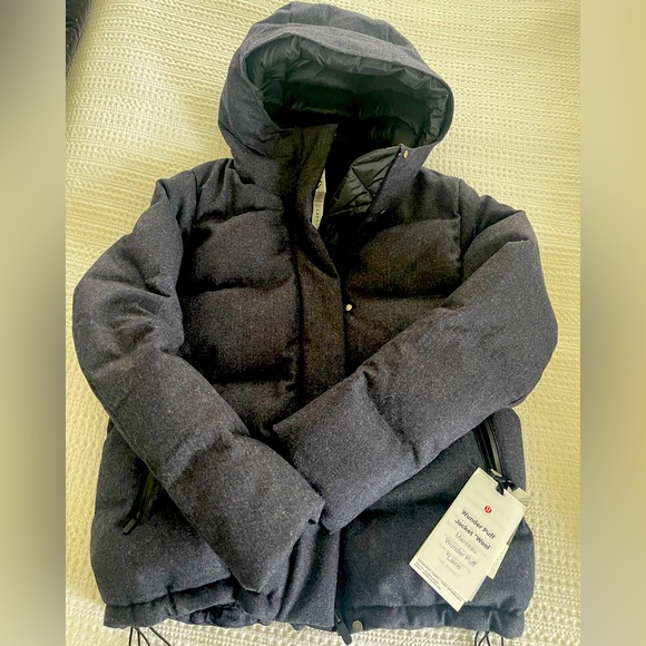 lululemon Wunder Puff Jacket *Wool Size 4 in Heathered Black Night NWT - Picture 4 of 9